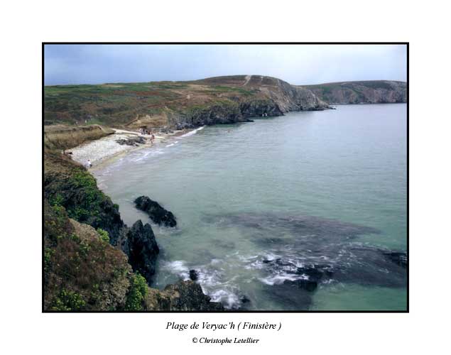 Photo couleur de la galerie "Carte postale":plage de Veryac'h dans le Nord Finistere. © Août 2003 Christophe Letellier, tous droits réservés.